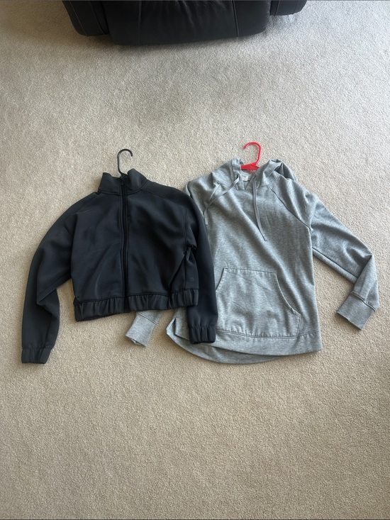 all in motion Tops - Ash Black Zip-Up Jacket & Gray Hooded Pullover Set - XS